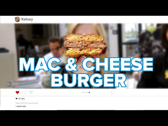 Famous Instagram Mac and Cheese Burger Tasty Edition