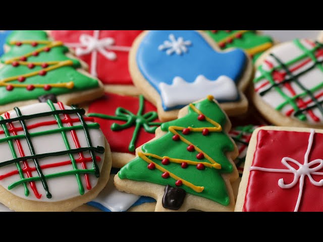 Shortbread Cut Out Cookies With Royal Icing