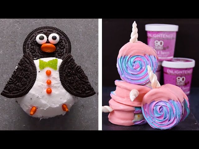 Ice Cream Sandwiches and Penguin Cupcakes
