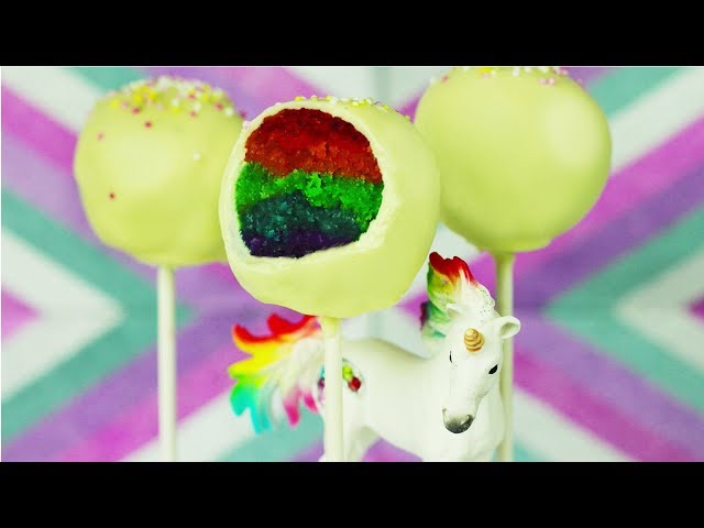DIY Surprise Rainbow Cake Pops
