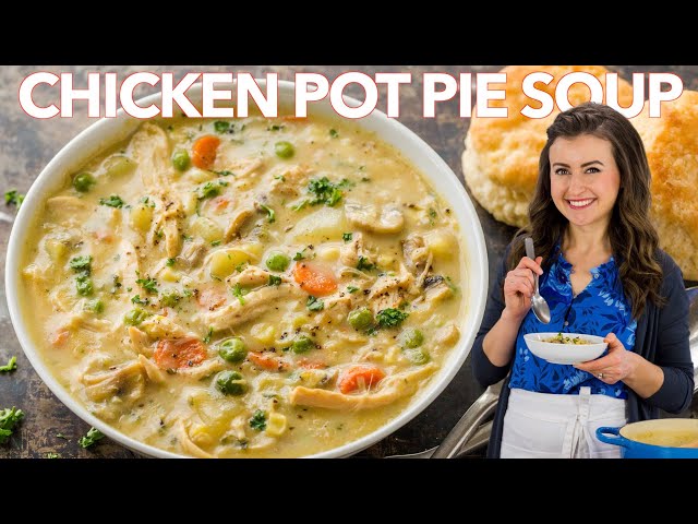 The ULTIMATE CHICKEN POT PIE SOUP - One Pot Comfort Food