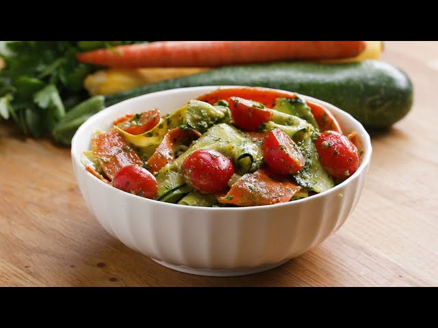 Summer Vegetable Pesto Ribbon Salad