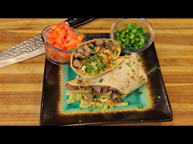 Grass Fed Steak Wrap beef burrito recipe