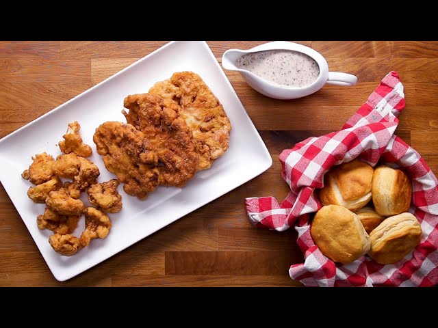 Country Fried Cauliflower Steaks and Gravy