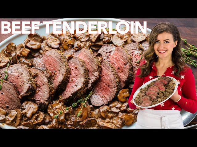 Beef Tenderloin With Mushroom Sauce | Filet Of Beef Recipe
