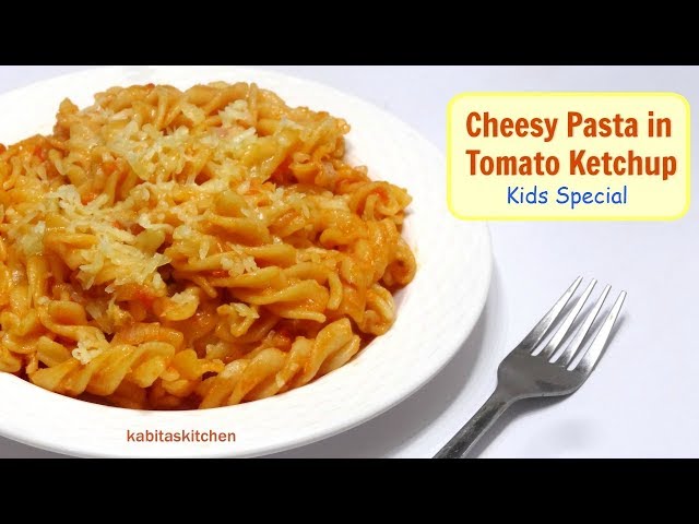 Cheesy Pasta in Tomato Ketchup