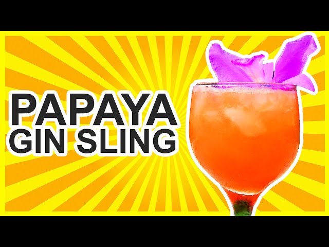Papaya Gin Sling Cocktail Recipe