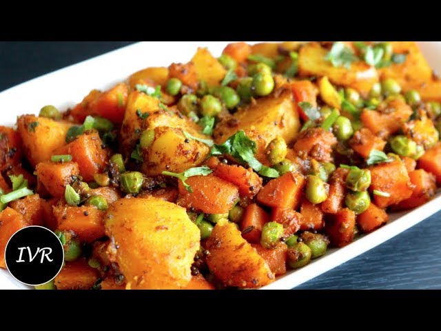 Aloo Gajar Matar Sabzi Potato Carrot & Peas