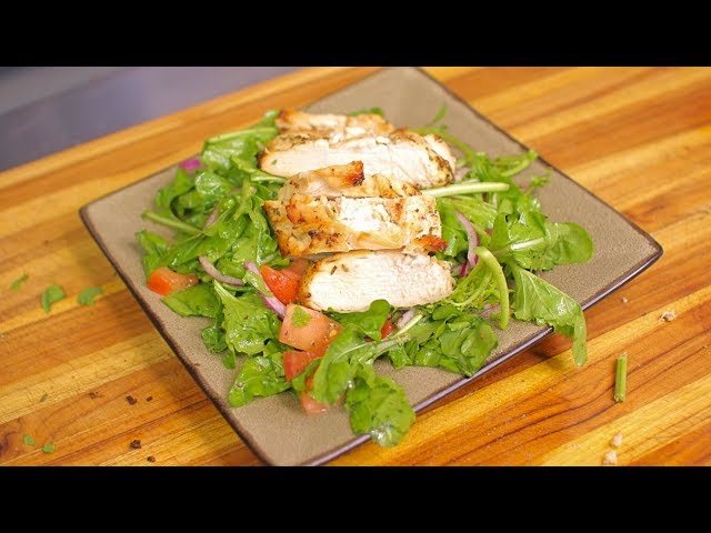 Airfryer Rosemary Chicken and Arugula Salad