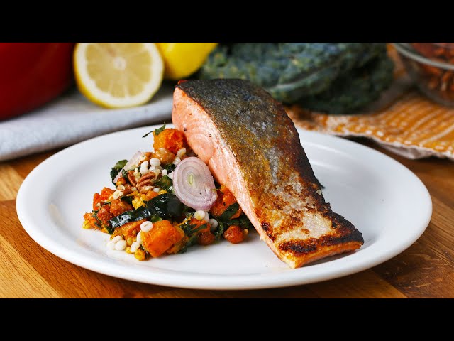 Seared Salmon with Smoky Squash Salad