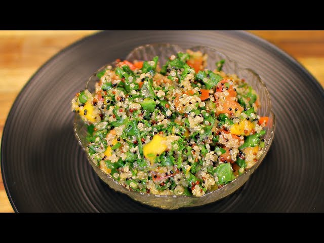 Vegan Quinoa and Mango Salad dishes