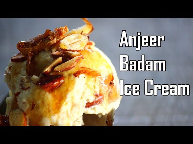 Anjeer Badam Ice Cream preparation at home