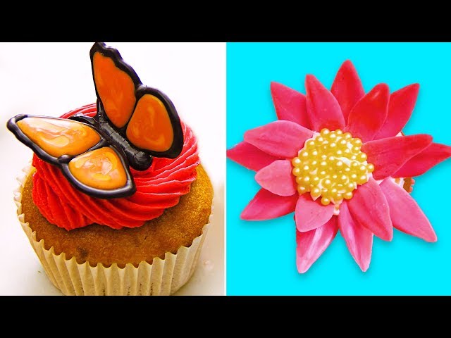 Cupcake Flower and Butterfly