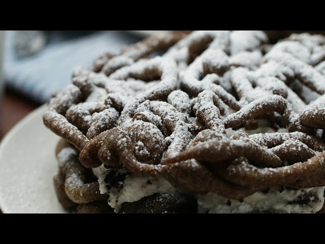 How To Make Cookies And Cream Funnel Cake Sandwiches