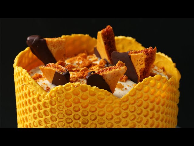 Bubble Wrap Honeycomb Cake