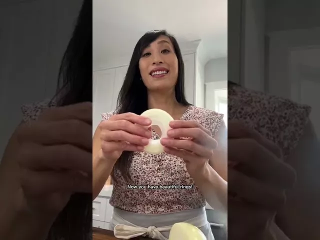 Cut Onions into Rings