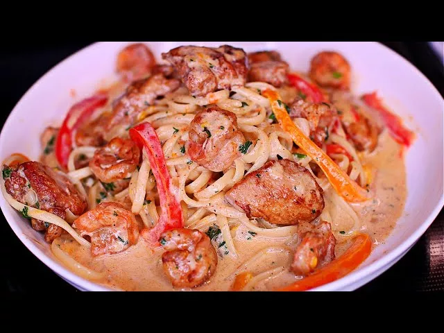 Chicken and Shrimp Pasta