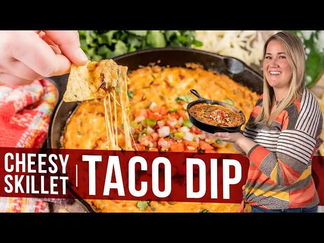 Cheesy Skillet Taco Dip