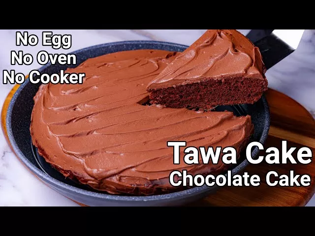 30 Mins Eggless Tawa Chocolate Cake