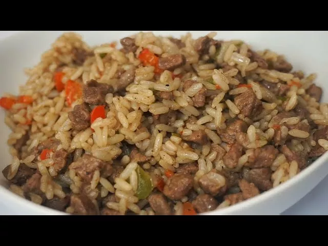 Healthy Beef & Pepper Rice Bowl