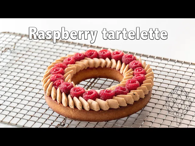 Raspberry & hazelnut tart