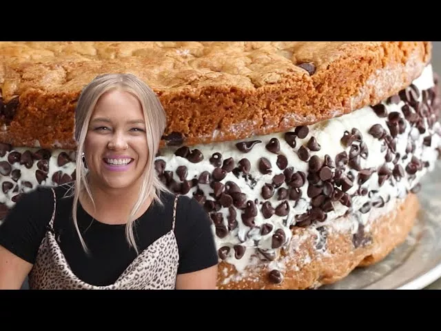 A Giant Cookie Ice Cream Sandwich