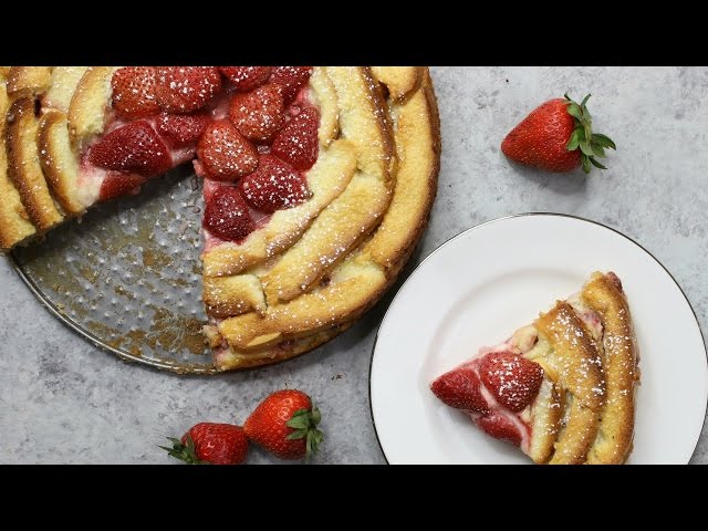 Strawberry Bread Pudding Cake