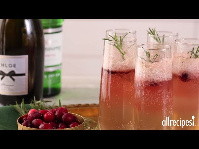 Cranberry Rosemary Prosecco Floats