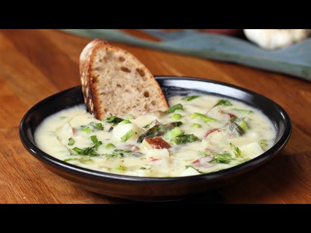 Spring Vegetable Chowder Made Vegan And Delicious